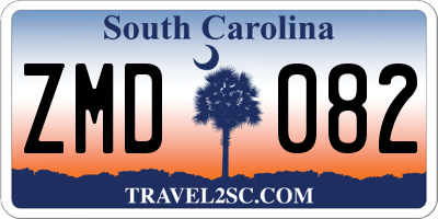SC license plate ZMD082