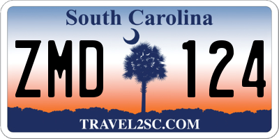 SC license plate ZMD124