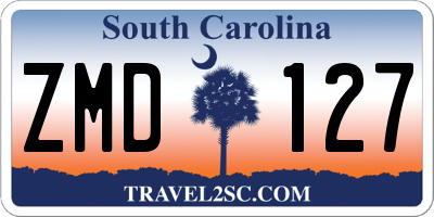SC license plate ZMD127