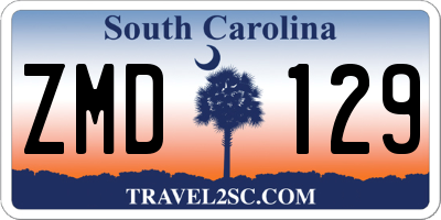 SC license plate ZMD129