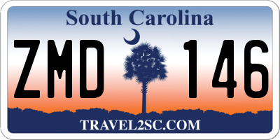 SC license plate ZMD146