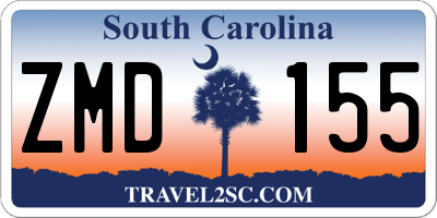 SC license plate ZMD155