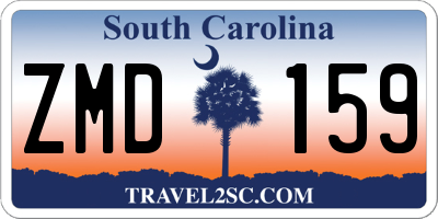 SC license plate ZMD159
