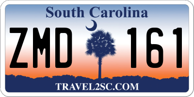 SC license plate ZMD161