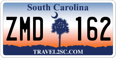 SC license plate ZMD162