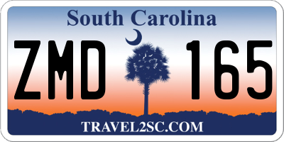 SC license plate ZMD165