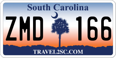 SC license plate ZMD166