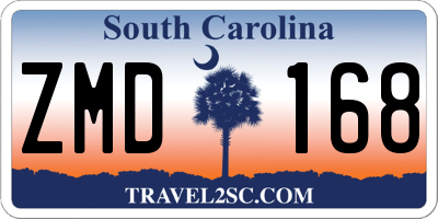 SC license plate ZMD168