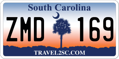 SC license plate ZMD169