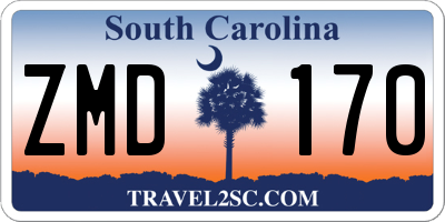 SC license plate ZMD170