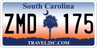 SC license plate ZMD175