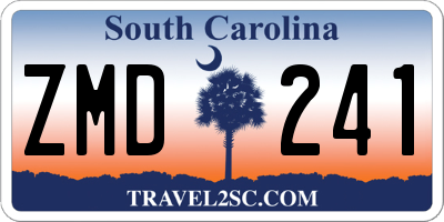 SC license plate ZMD241