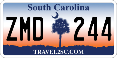 SC license plate ZMD244