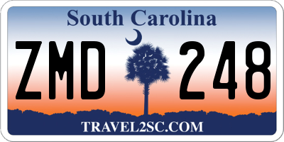 SC license plate ZMD248