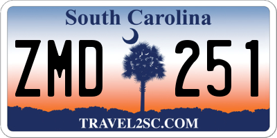 SC license plate ZMD251