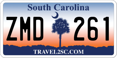 SC license plate ZMD261