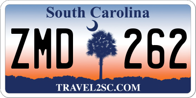 SC license plate ZMD262