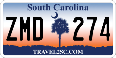 SC license plate ZMD274