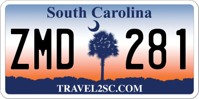 SC license plate ZMD281