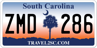 SC license plate ZMD286