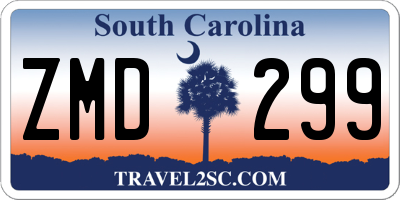 SC license plate ZMD299