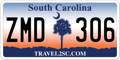 SC license plate ZMD306