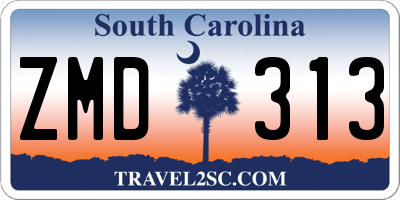 SC license plate ZMD313