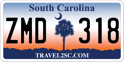 SC license plate ZMD318