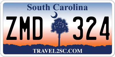 SC license plate ZMD324