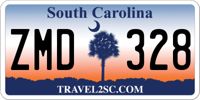 SC license plate ZMD328
