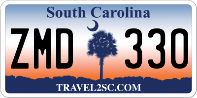 SC license plate ZMD330