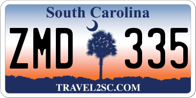SC license plate ZMD335