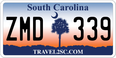 SC license plate ZMD339