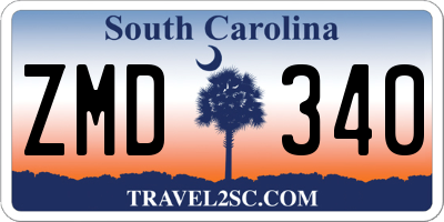 SC license plate ZMD340