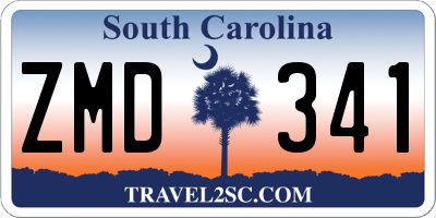 SC license plate ZMD341