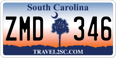 SC license plate ZMD346