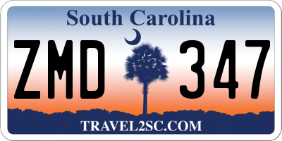 SC license plate ZMD347