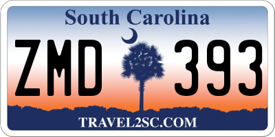 SC license plate ZMD393
