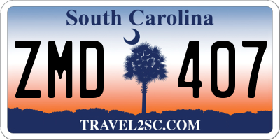 SC license plate ZMD407