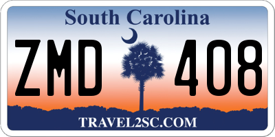 SC license plate ZMD408