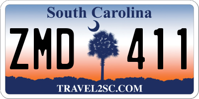 SC license plate ZMD411