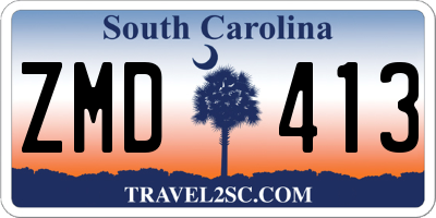 SC license plate ZMD413