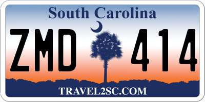 SC license plate ZMD414