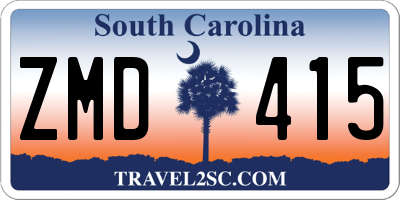 SC license plate ZMD415