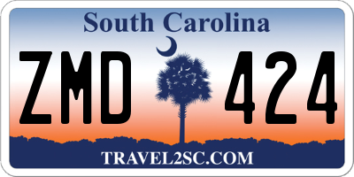 SC license plate ZMD424