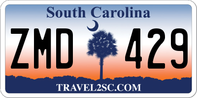 SC license plate ZMD429