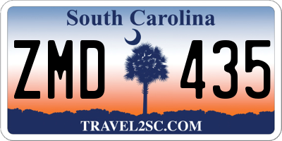 SC license plate ZMD435