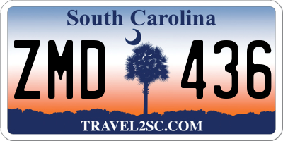SC license plate ZMD436