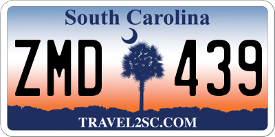 SC license plate ZMD439