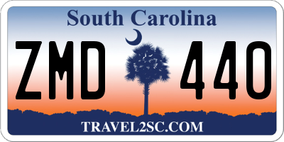 SC license plate ZMD440